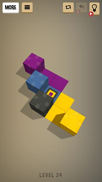 Fold up: 3D kubus rol puzzel app screenshot 2