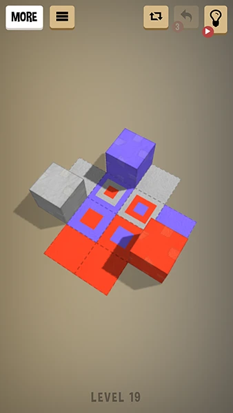 Fold up: 3D kubus rol puzzel app screenshot 3