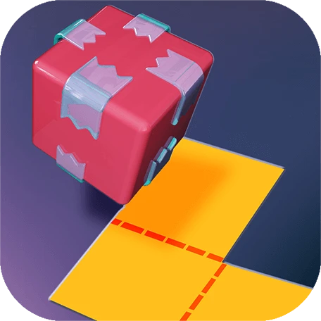 Fold up: 3D kubus rol puzzel icon