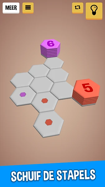 Hexa Slider: 3D zeshoek puzzel app screenshot 1