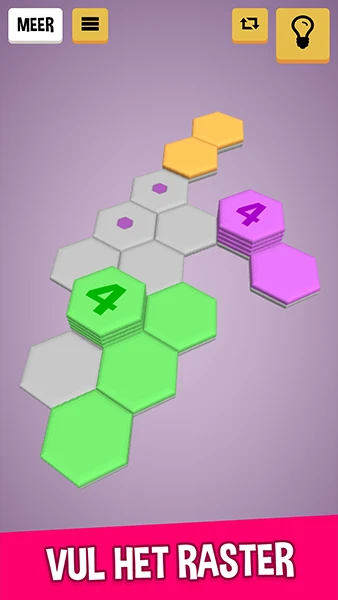 Hexa Stack: 3D zeshoek puzzel app screenshot 2