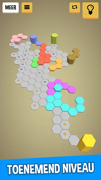 Hexa Stack: 3D zeshoek puzzel app screenshot 3